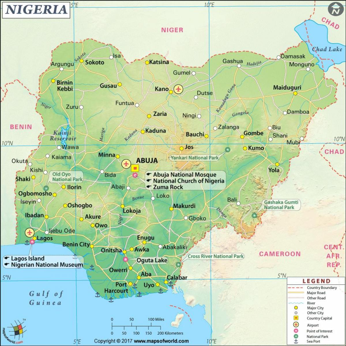 gambar-gambar peta nigeria