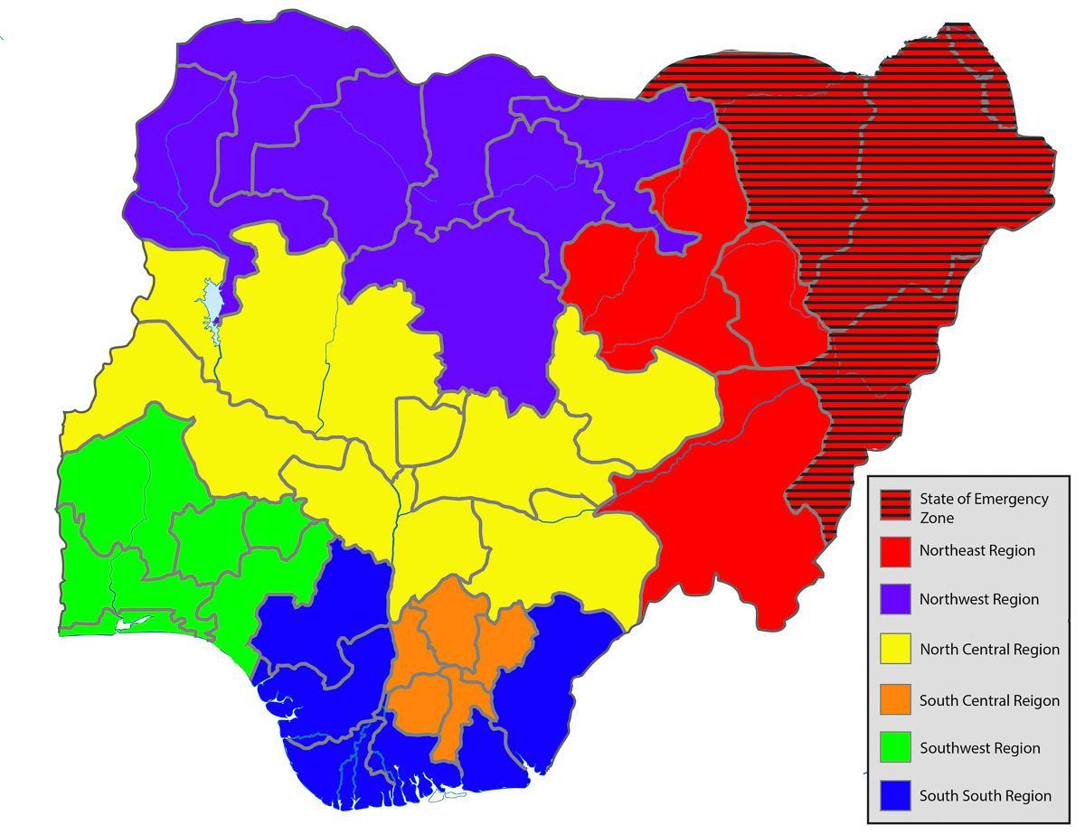 nigeria peta yang menunjukkan syarikat