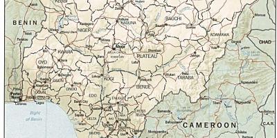 Peta nigeria rajah