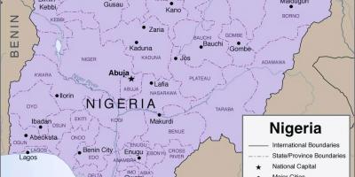 Peta terperinci nigeria