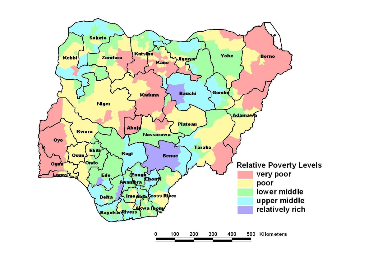 Peta ekonomi nigeria