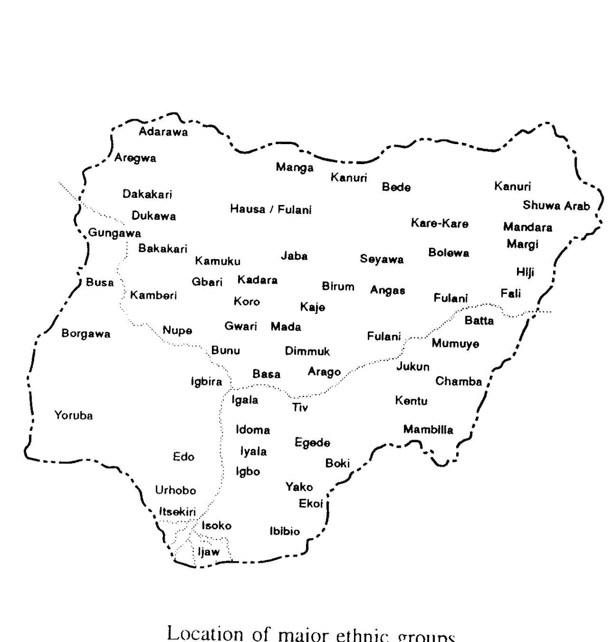 menarik lakaran peta nigeria