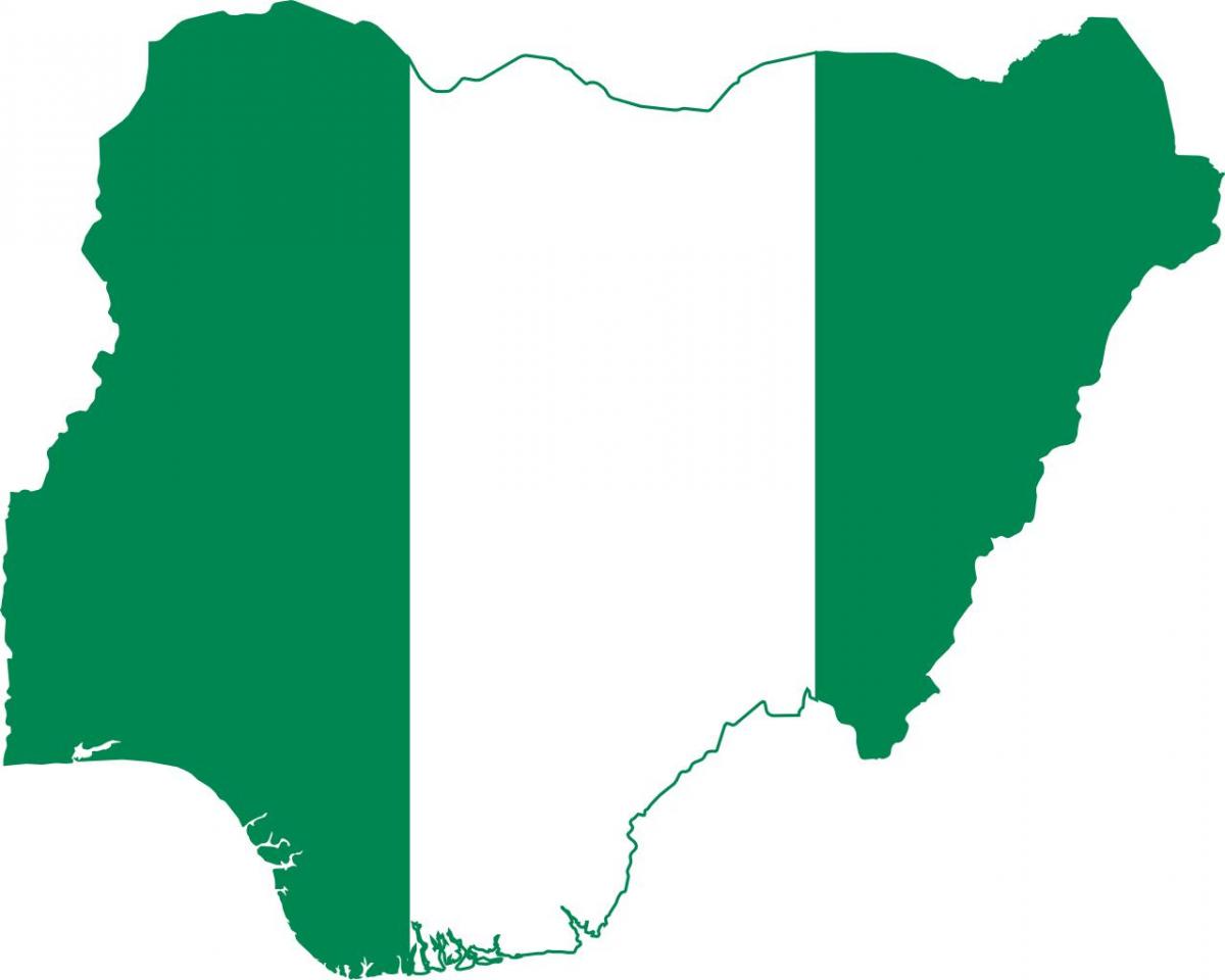 Peta nigeria bendera