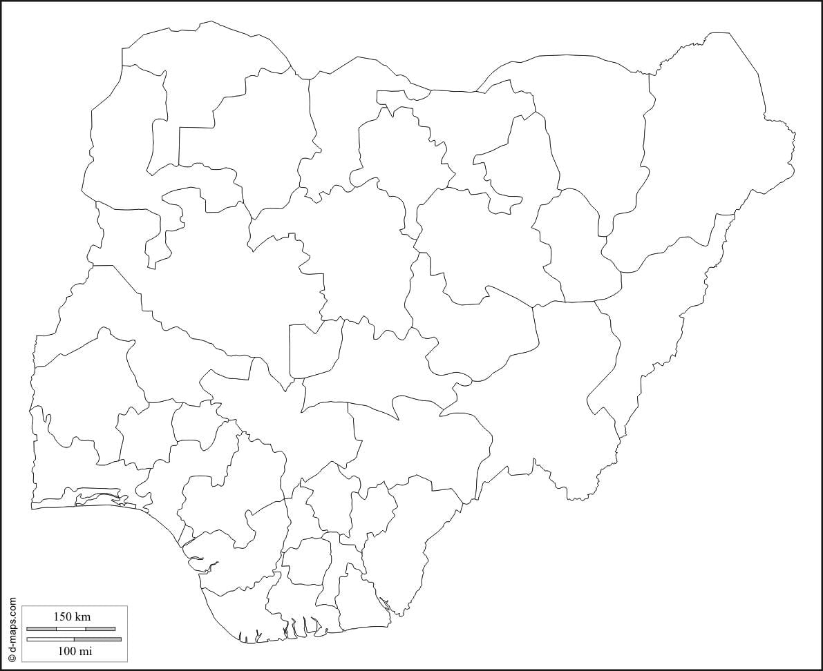 peta kosong nigeria