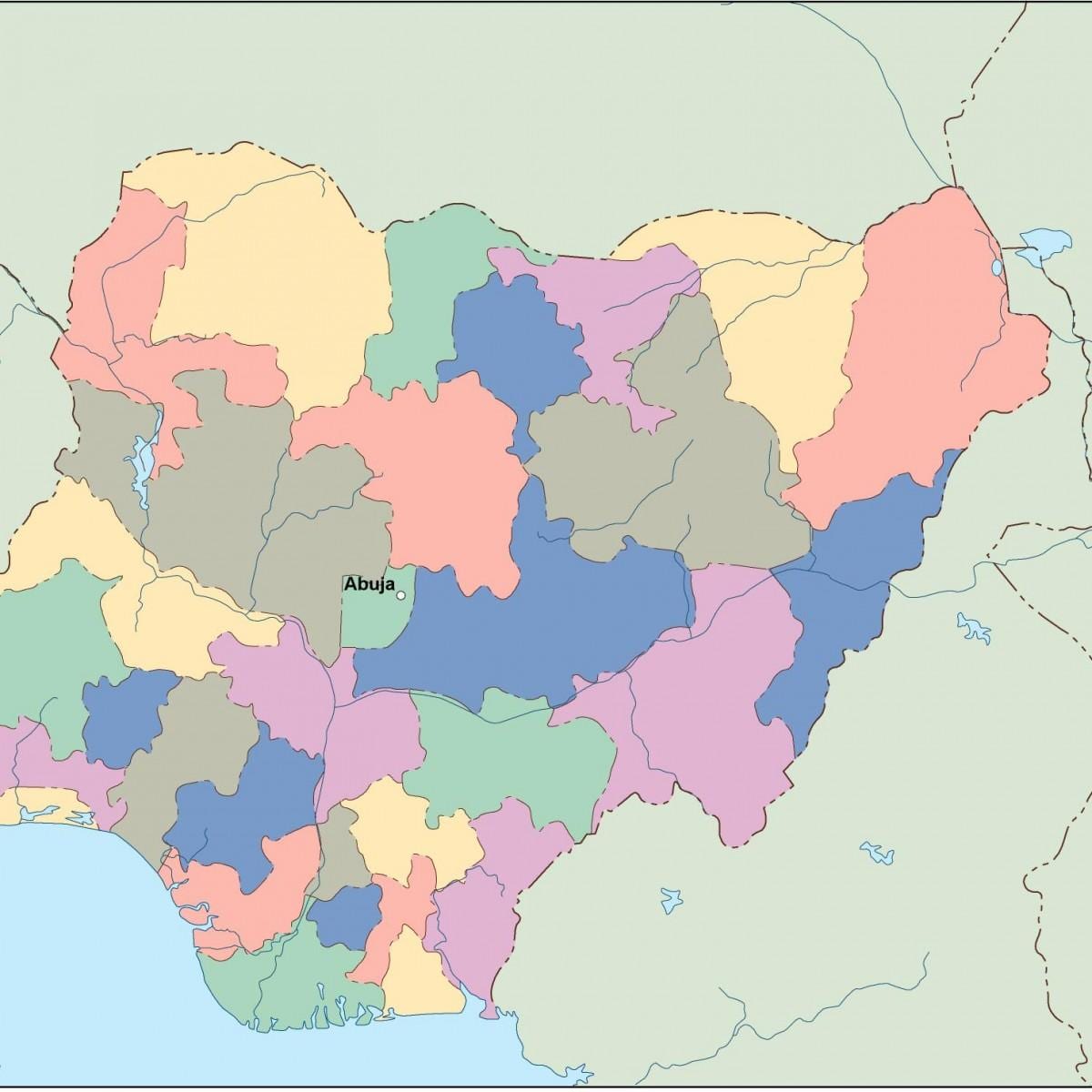 Peta nigeria vektor