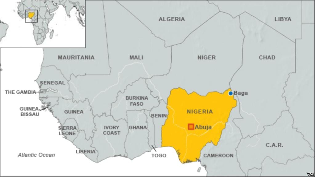 Peta perbatasan nigeria