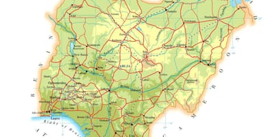 Peta fizikal nigeria