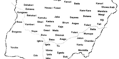Menarik lakaran peta nigeria