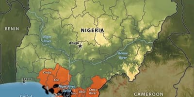 Peta minyak nigeria
