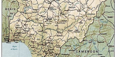 Geografi peta nigeria