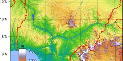 Peta nigeria topografi