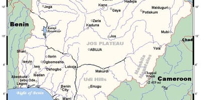 Sungai di nigeria peta