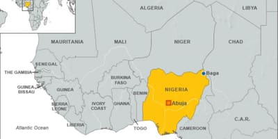 Peta perbatasan nigeria